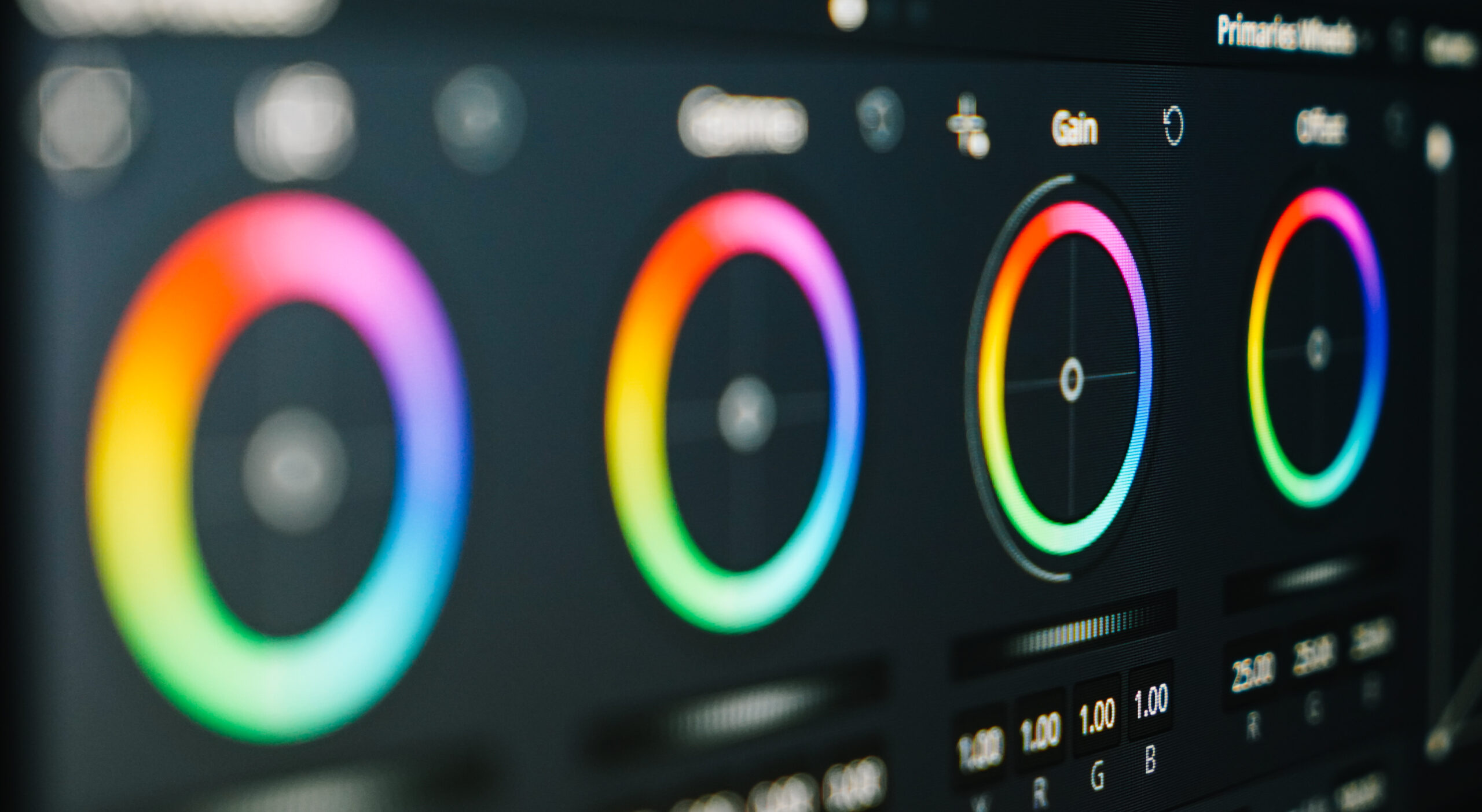 Professional Color Grading Controls Suite Close Up